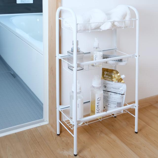 隙間収納 洗面所 洗濯機サイドラック ランドリーラック 引出し棚