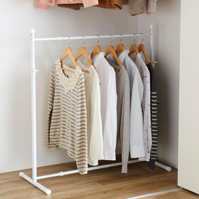 押入れ収納 伸縮押入れハンガー ハンガーラック 2台セット （ パイプハンガー 幅 高さ 調節 ハンガー ラック クローゼット 押し入れ 衣類収納 縦置き 押し入れハンガー 収納 クローゼットハンガー 耐荷重約13kg ハンガー収納 ）の通販は 6,261円