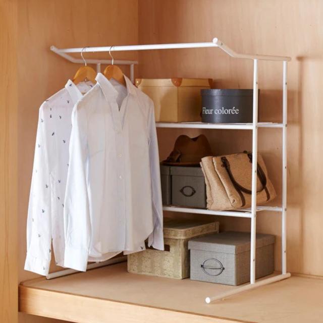 押入れ収納 押入れハンガーシェルフ ハンガーラック 2台セット 