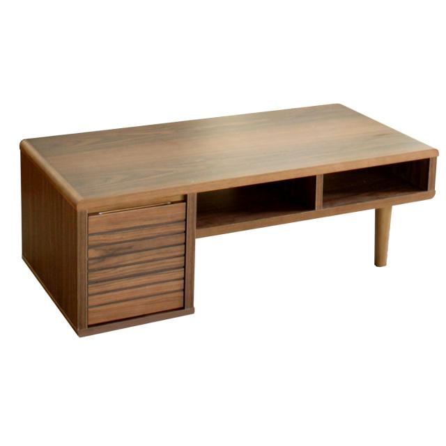 木目調 長方形テーブル 収納付き テーブル 収納付き 105センチ幅 完成品 センターテーブル 長方形