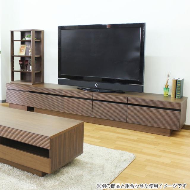 テレビ台 幅212cm 背面化粧 リモコンOK 天然木 完成品 （ ローボード 引出し ラック 棚 収納 フロート風 リビングボード フルオープンレール ナチュラル ウォールナット ）_13