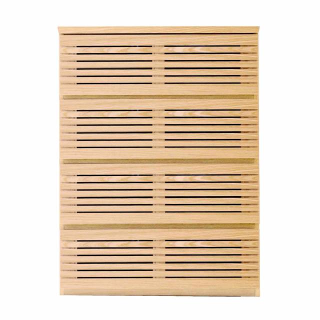 ハイチェスト 幅80cm 4段 フルオープン 天然木 完成品 （ チェスト ハイタイプ 衣類収納 棚 ラック フルスライドレール 木製 リビングボード 4杯 ナチュラル ウォールナット 背面化粧 桐 収納 ）