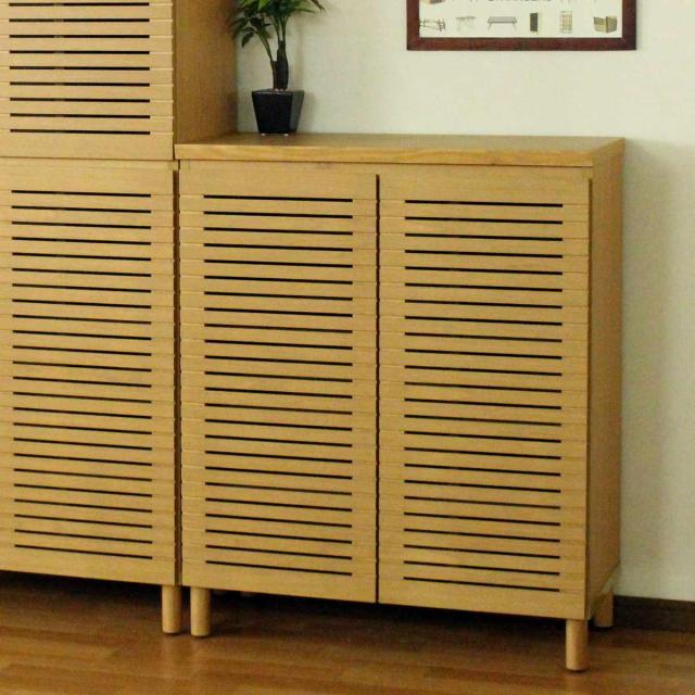 キャビネット　収納家具　シューズボックス　格子　天然木 楽天市場】シューズボックス シューズキャビネット シューズ