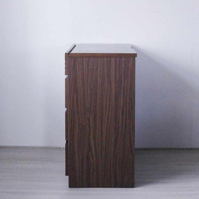 サイドボード 幅90cm 木目 背面化粧 天然木 完成品 （ チェスト 4段 A4対応 棚 ラック 引き出し 扉収納 収納 テレビ台 リビングボード プリンター収納 デッキ収納 可動棚 シンプル ）_18