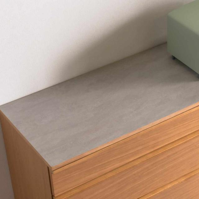 キッチンカウンター 幅140cm メラミン天板 天然木 完成品 （ カウンター キッチン 収納 フルスライドレール 木製 リビングボード ゴミ箱上 引き出し 4段 5杯 可動棚 ソフトクローズ シンプル ）