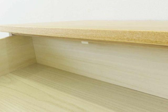 チェスト 幅120cm 3段4杯 脚付き ルーバーデザイン 完成品 （ 棚 ラック 収納 引き出し お掃除ロボット対応 リビングボード フルスライドレール 4杯 衣類収納 ルーバー シンプル ）_7