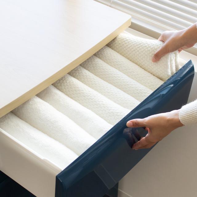 チェスト 4段 幅56.2×奥行40×高さ80.7cm 木目調天板 （ 収納 プラスチック 収納ケース 大容量 ワイド 奥行40 引き出し タンス 完成品 クローゼット 衣類収納 たんす 収納チェスト 収納ボックス 衣装ケース おしゃれ 光沢 ）