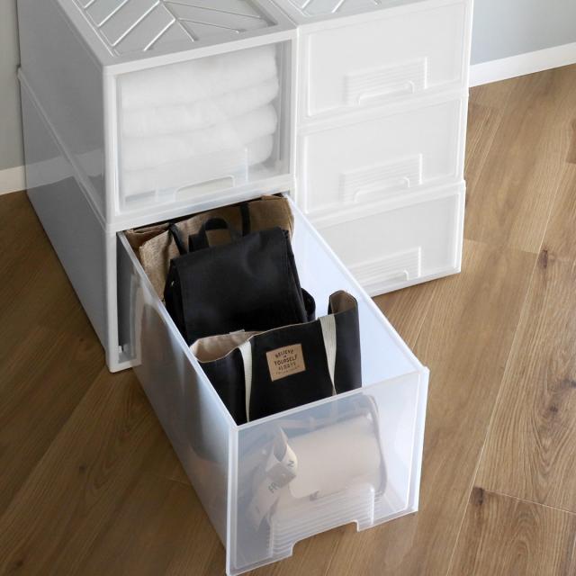 収納ケース クローゼット 深型 ファインテナー 幅36×奥行60×高さ32cm