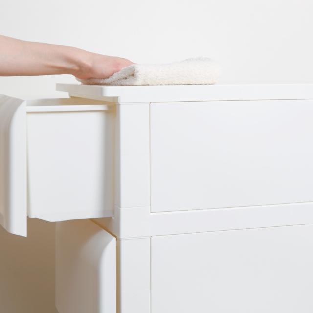 チェスト 5段 幅54cm ノーデュス ワイド プラスチック （ 収納ケース 引き出し 脚付き 収納 タンス ホコリが入りにくい 衣装ケース 収納ボックス 日本製 プラスチックチェスト 収納チェスト おしゃれ 簡単組立 リビングチェスト ）