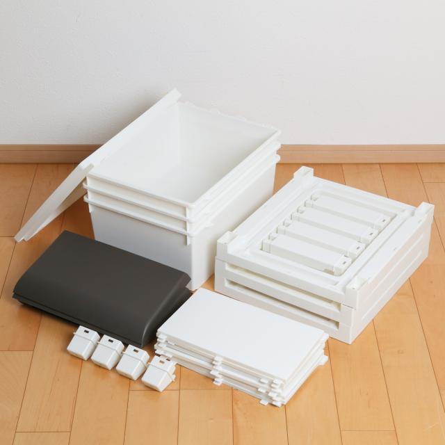 チェスト 5段 幅54cm ノーデュス ワイド プラスチック （ 収納ケース 引き出し 脚付き 収納 タンス ホコリが入りにくい 衣装ケース 収納ボックス 日本製 プラスチックチェスト 収納チェスト おしゃれ 簡単組立 リビングチェスト ）