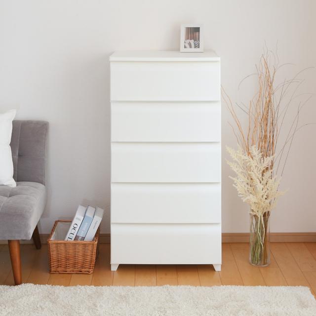 チェスト 5段 幅54cm ノーデュス ワイド プラスチック （ 収納ケース 引き出し 脚付き 収納 タンス ホコリが入りにくい 衣装ケース 収納ボックス 日本製 プラスチックチェスト 収納チェスト おしゃれ 簡単組立 リビングチェスト ）