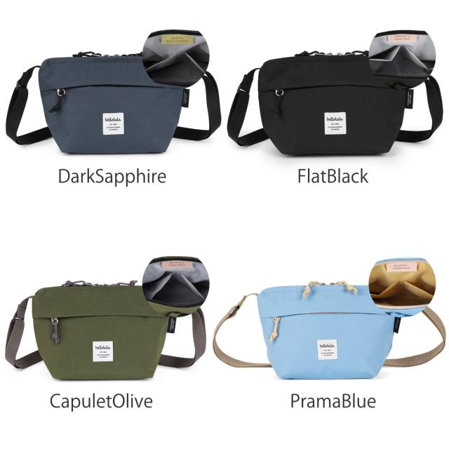 ショルダーバッグ hellolulu ルナ LUNA 1.4L （ ハロルル ボディバッグ バッグ ミニショルダー 鞄 サコッシュ 斜め掛け ポシェット マチあり ポーチ 撥水加工 フェス アウトドア ポケット キークリップ おしゃれ ）_3