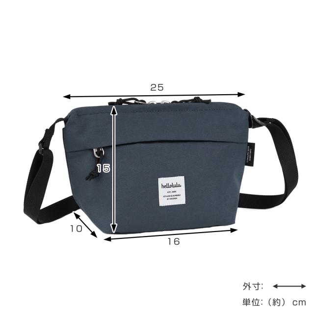 ショルダーバッグ hellolulu ルナ LUNA 1.4L （ ハロルル ボディバッグ バッグ ミニショルダー 鞄 サコッシュ 斜め掛け ポシェット マチあり ポーチ 撥水加工 フェス アウトドア ポケット キークリップ おしゃれ ）_5