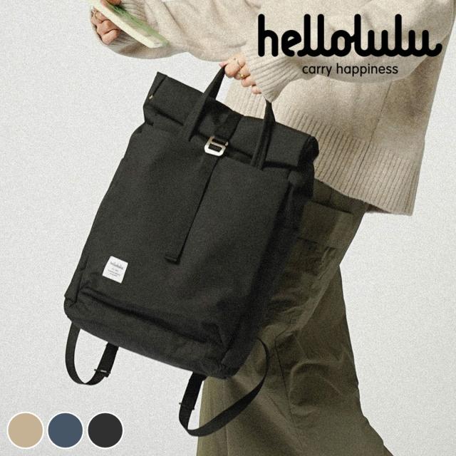 【人気色】 リュック hellolulu ケーシー KACY （ ハロルル リュックサック バックパック ビジネスリュック バッグ かばん 鞄 レディース メンズ 軽い 撥水 通学 通勤 PC収納 ロールトップ サイド 背面 ポケット 手提げ おしゃれ ）