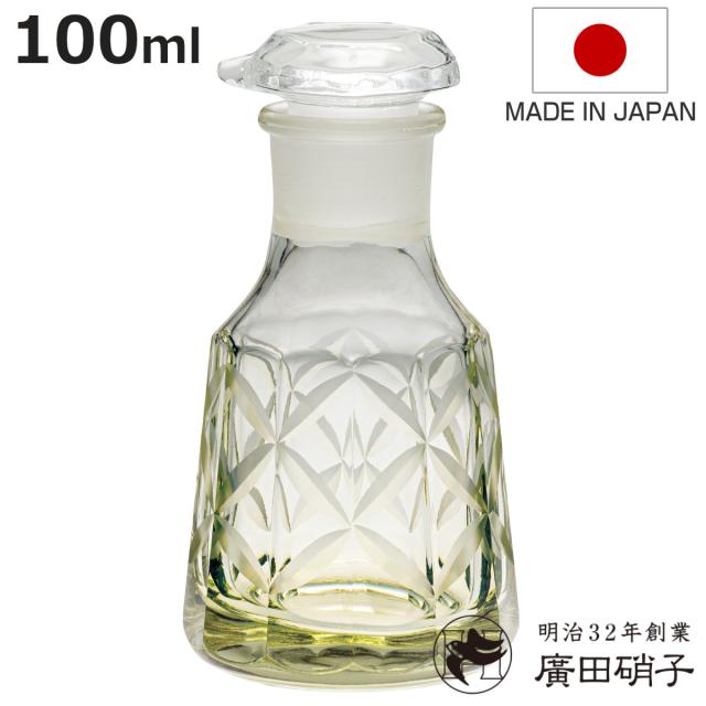 廣田硝子 醤油差し 七宝 100ml ガラス製 江戸切子 日本製 （ しょうゆ差し 醤油さし 醤油入れ ガラス 醤油注ぎ 醤油ディスペンサー しょうゆさし 液だれしない 調味料さし 調味料ボトル 調味料入れ しょうゆ入れ 醤油ボトル ）