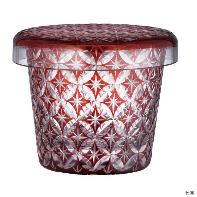 廣田硝子 グラス 144ml 江戸切子 蓋ちょこ （ 桐箱入 ガラス 日本製 コップ 小物入れ 蓋付き おしゃれ ふた付き 蓋皿 和 和モダン ）