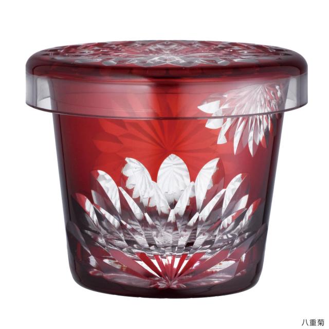廣田硝子 グラス 144ml 江戸切子 蓋ちょこ （ 桐箱入 ガラス 日本製 コップ 小物入れ 蓋付き おしゃれ ふた付き 蓋皿 和 和モダン ）
