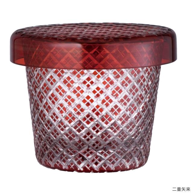 廣田硝子 グラス 144ml 江戸切子 蓋ちょこ （ 桐箱入 ガラス 日本製 コップ 小物入れ 蓋付き おしゃれ ふた付き 蓋皿 和 和モダン ）