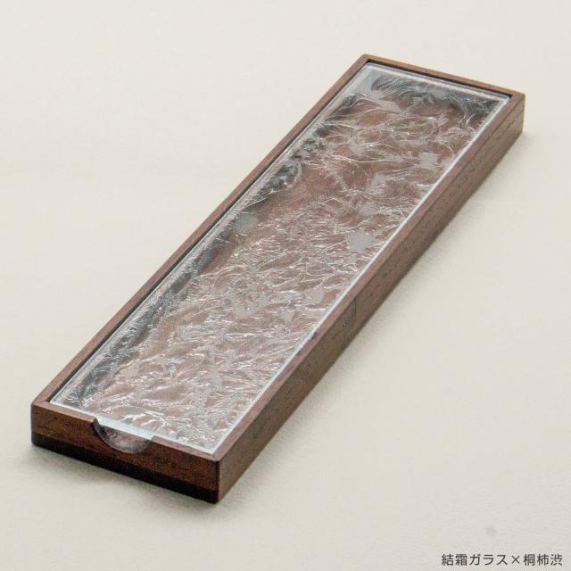 廣田硝子 皿 江戸切子 （ ガラス 日本製 お皿 プレート 桐 木製 角型 長方形 食器 小物入れ ケース おしゃれ 和モダン スタイリッシュ シンプル モダン インテリア ）_12