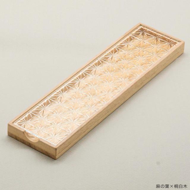 廣田硝子 皿 江戸切子 （ ガラス 日本製 お皿 プレート 桐 木製 角型 長方形 食器 小物入れ ケース おしゃれ 和モダン スタイリッシュ シンプル モダン インテリア ）_7