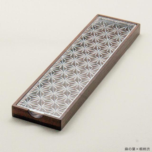 廣田硝子 皿 江戸切子 （ ガラス 日本製 お皿 プレート 桐 木製 角型 長方形 食器 小物入れ ケース おしゃれ 和モダン スタイリッシュ シンプル モダン インテリア ）_8