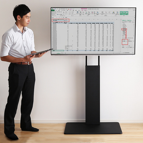TVスタンド ハイタイプ 60インチ対応 壁寄せ テレビ台 WAT （ TV台 テレビスタンド テレビボード TVボード ＴＶスタンド 壁よせ 高さ調節 TVラック テレビラック 壁 壁面 ラック 収納 モダン スタイリッシュ おしゃれ ）_5