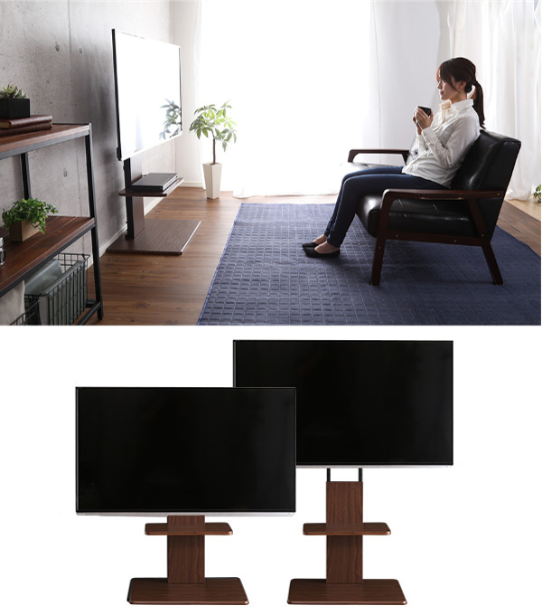 壁寄せテレビスタンド ~65v型対応 高さ調節可能 KF-970 ハヤミ工