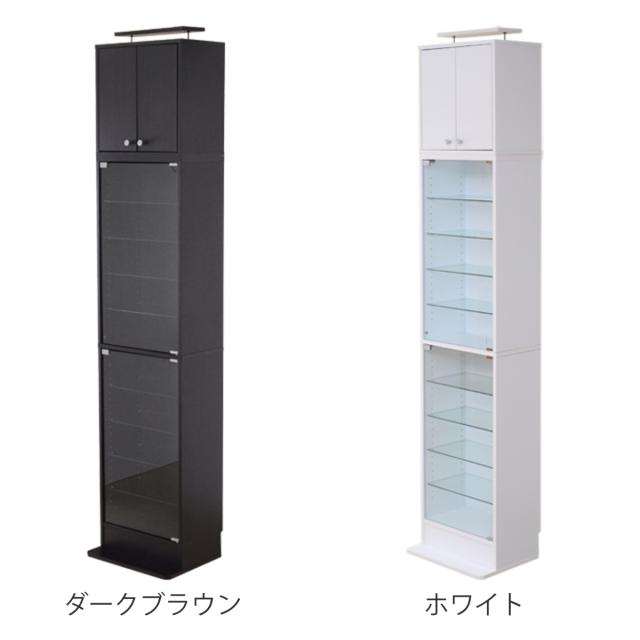 コレクションラック 幅48.5cm 深型 上置きセット ショーケース （ ウィスキー棚 突っ張り コレクションケース ガラス製 ガラスケース キャビネット ガラスキャビネット ディスプレイラック 飾り棚 ディスプレイ おしゃれ ）_2