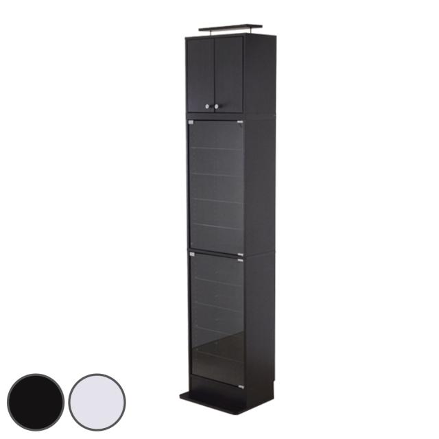 コレクションラック 幅48.5cm 深型 上置きセット ショーケース （ ウィスキー棚 突っ張り コレクションケース ガラス製 ガラスケース キャビネット ガラスキャビネット ディスプレイラック 飾り棚 ディスプレイ おしゃれ ）の通販は 18,177円