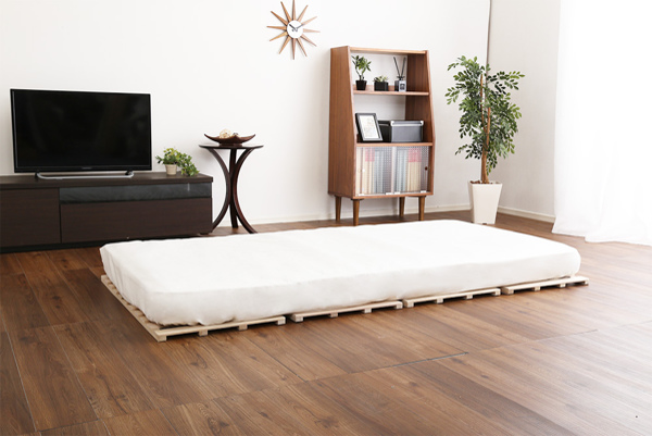 すのこベッド ダブル 4つ折り式 桐 桐すのこ ダブルサイズ