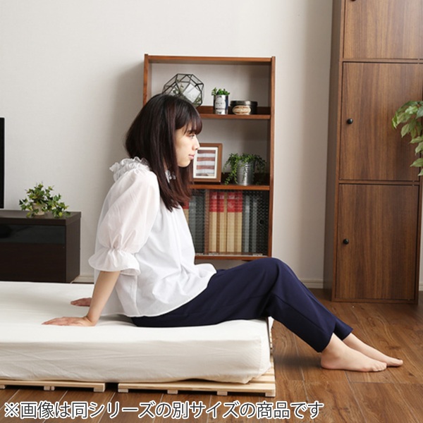 すのこベッド ダブル 4つ折り 檜 木製 天然木 ひのき すのこ ベッド 折りたたみ 収納 （ 四つ折り 折りたたみベッド すのこマット ベット ヒノキ 除湿 すのこベット スノコベッド 湿気 カビ ダニ 対策 折り畳み ）