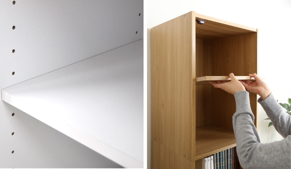 カラーボックス 幅41cm 3枚扉 6段 ブックシェルフ A4対応 （ 本棚