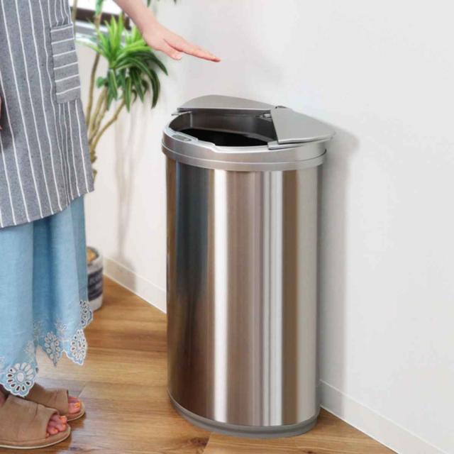 ゴミ箱 47L ステンレス センサー式 （ アルコ 自動開閉 47リットル 47l ダストボックス 電池式 ふた付き キッチン大容量 棚下 シンプル おしゃれ リビング ゴミ箱 ふた付き ゴミ箱 おしゃれ）_19