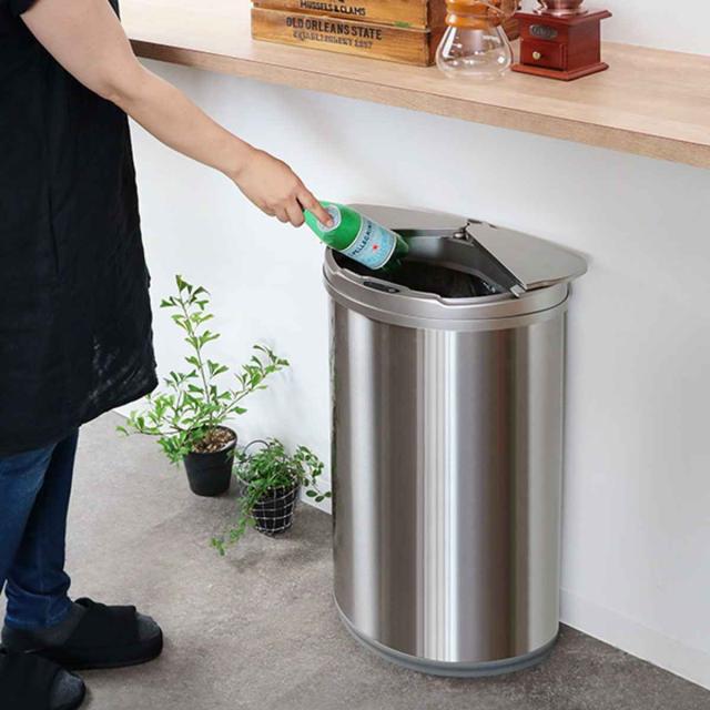 ゴミ箱 47L ステンレス センサー式 （ アルコ 自動開閉 47リットル 47l ダストボックス 電池式 ふた付き キッチン大容量 棚下 シンプル おしゃれ リビング ゴミ箱 ふた付き ゴミ箱 おしゃれ）