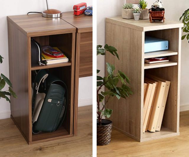 子供用 小物 スリム おしゃれ 収納 サイドラック デスク2台セット ナチュラル 楽天市場】サイドラック 2段 木目調 キャスター付 幅40cm