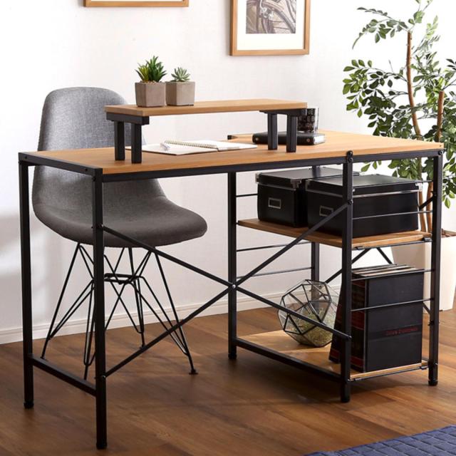 デスク L字 幅110cm ラック ディスプレイラック （ パソコンデスク