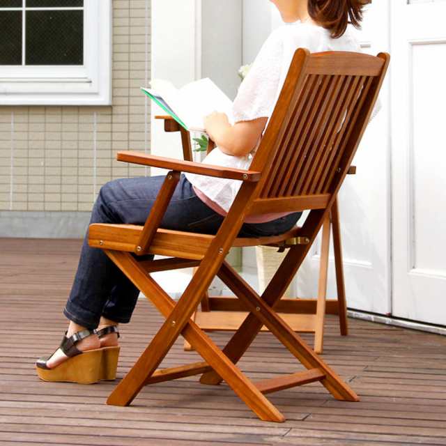 折りたたみチェア 折りたたみ椅子 木製チェア アウトドア用 2脚セット 