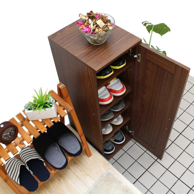 シューズラック 省 スペース 高さ90cm ミラー付き （ 下駄箱 靴棚 5段