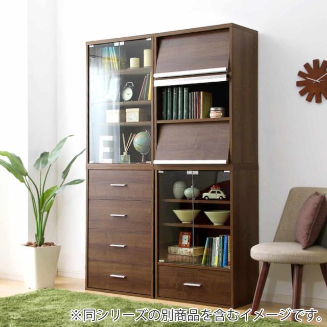 収納ラック 幅59cm フラップ扉 3枚タイプ 北欧風 組合せ家具 DEALS （ ラック 組み合わせ 棚 収納 家具 3段 リビング マガジンラック 連結 ウォールナット ホワイトオーク シンプル ）_10