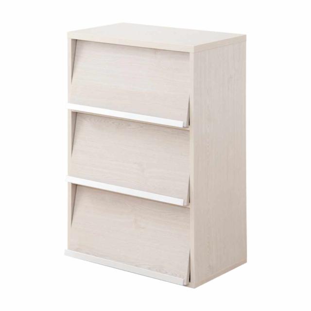 収納ラック 幅59cm フラップ扉 3枚タイプ 北欧風 組合せ家具 DEALS （ ラック 組み合わせ 棚 収納 家具 3段 リビング マガジンラック 連結 ウォールナット ホワイトオーク シンプル ）_14