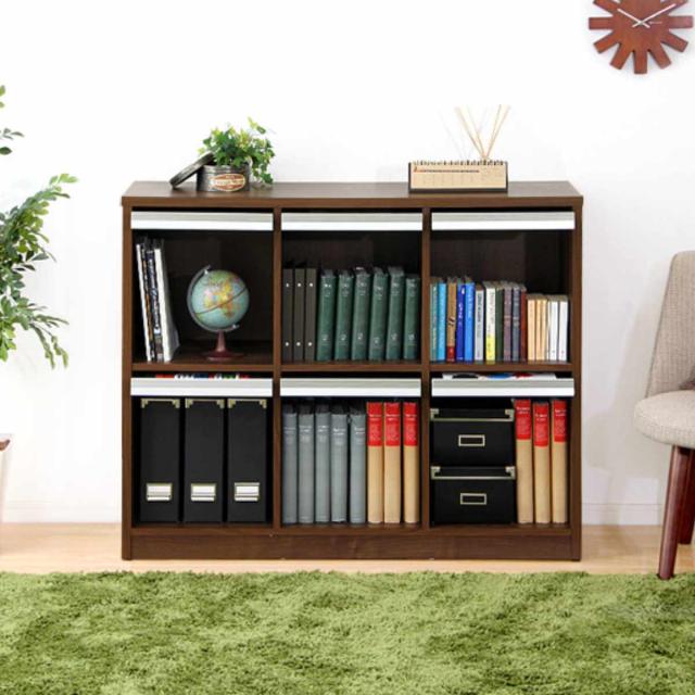 収納ラック 幅114.5cm フラップ扉 6枚タイプ 北欧風 組合せ家具 DEALS （ ラック 棚 組合せ 家具 収納 A4対応 マガジンラック 雑誌 衣類 ウォールナット ホワイトオーク シンプル ）_7