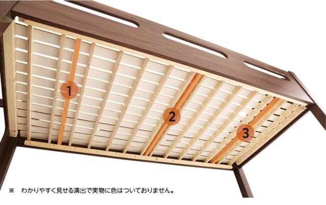 ロフトベッド YOUICK シングル 宮棚 階段付き すのこ 耐荷重
