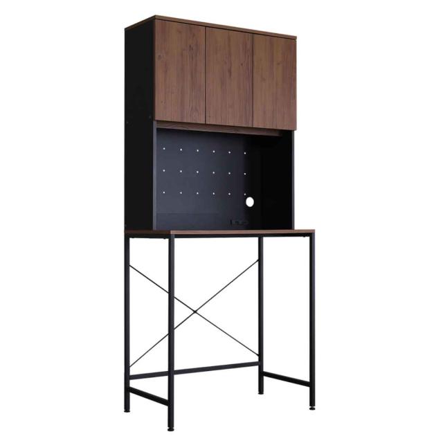 ごみ箱上ラック 幅81.5cm ワイドタイプ ヴィンテージ調 スチールフレーム ( ごみ箱上 ラック 棚 ゴミ箱上収納 収納 ダストボックス ワイド 食器棚 キッチン収納 台所 キッチン家具 シンプル 可動棚 コンセント付 )の通販は ごみ箱上ラック 幅81.5cm ワイドタイプ ヴィンテージ調 スチールフレーム ( ごみ箱上 ラック 棚 ゴミ箱上収納 収納 ダストボックス ワイド 食器棚 キッチン収納 台所 キッチン家具 シンプル 可動棚 コンセント付 )の通販は