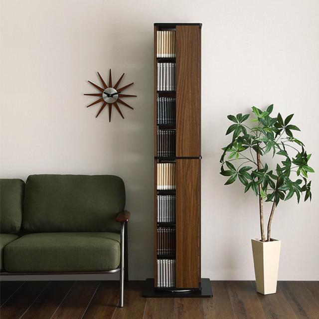 回転式 コミックラック 8段 ブックシェルフ 高さ181cm （ 本棚 回転