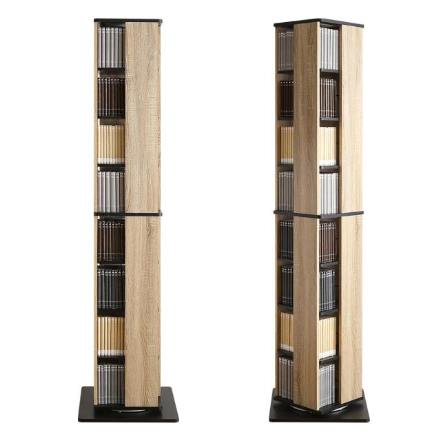 回転式 コミックラック 8段 ブックシェルフ 高さ181cm （ 本棚 回転