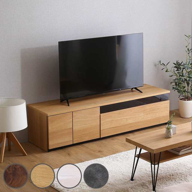 テレビ台 63型対応 幅140cm 完成品 日本製 （ ローボード 大型テレビ TV台 収納 家具 AVラック テレビ スライドレール 箱組構造 ルーター