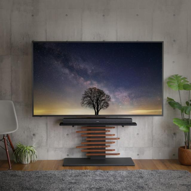 【美品】テレビスタンド・サウンド棚板・棚板セット32〜80インチ対応 デザインTVスタンド サウンドバー棚板セット 32〜100型対応 高さ