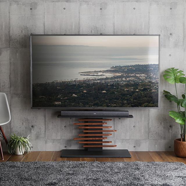 テレビスタンド+サウンドバー棚板 テレビスタンド 棚板+サウンドバー棚板付 上下/左右首振り 高さ