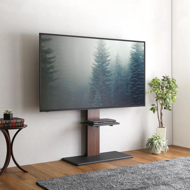 TVスタンド 棚板セット 32〜100型対応 耐震設計 高さ5段階調節 HWAT （ テレビ台 テレビスタンド 100インチ対応 棚板付 収納 伸縮 壁寄せ 高さ調節 テレビボード 大型テレビ 壁面 スタンド シャビーオーク ウォールナット ホワイト ）_16