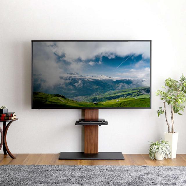 TVスタンド 棚板セット 32〜100型対応 耐震設計 高さ5段階調節 HWAT （ テレビ台 テレビスタンド 100インチ対応 棚板付 収納 伸縮 壁寄せ 高さ調節 テレビボード 大型テレビ 壁面 スタンド シャビーオーク ウォールナット ホワイト ）_19
